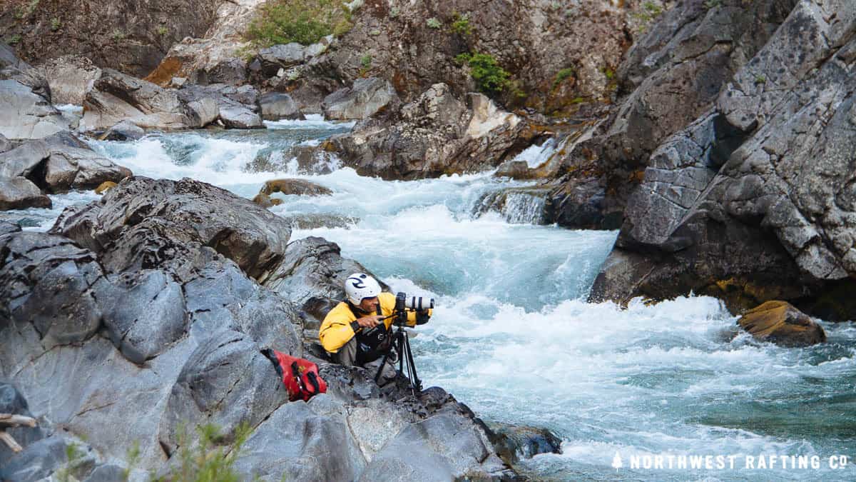 Andy Filming Rapids on the Upper Chetco River