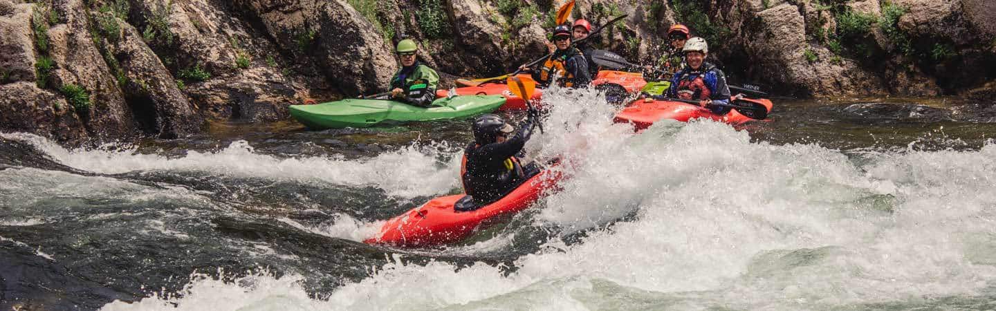 Surfing at Marble Creek Rapid on the Middle Fork of the Salmon River