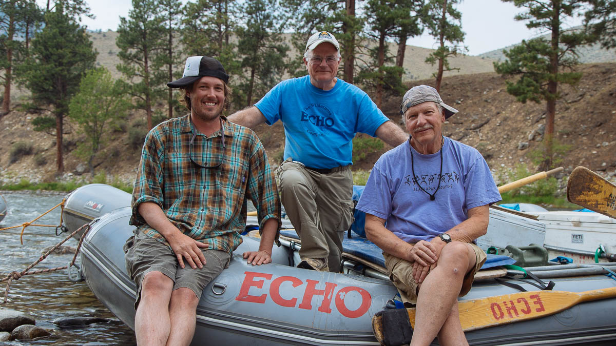 Zach, Joe, and Dick on the Middle Fork in 2013