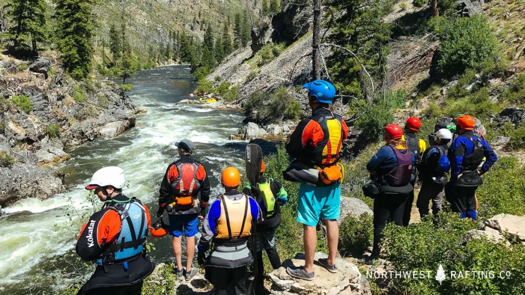 Pistol Creek Rapid is Class IV at High Water Levels