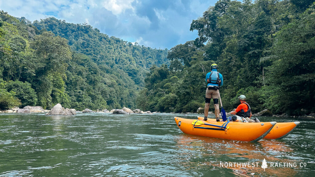 Dan and Santi Rafting the Río Hollín in Ecuador